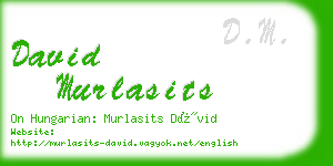 david murlasits business card